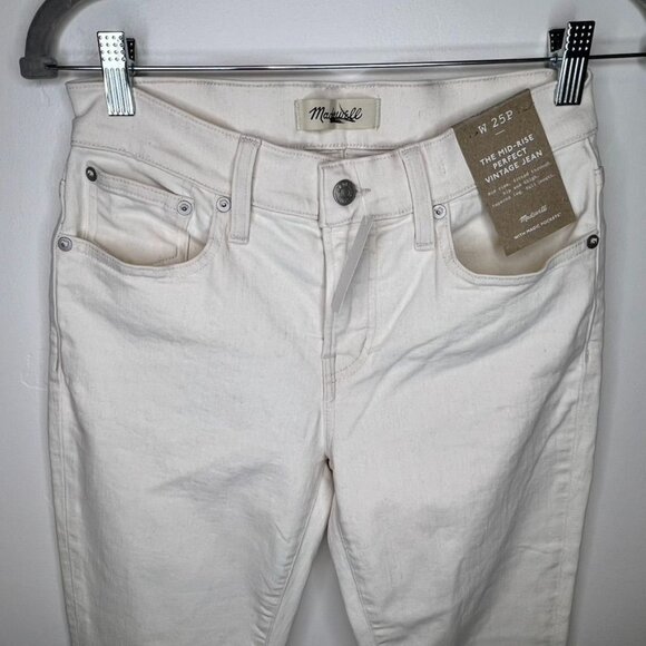Madewell Womens Mid-Rise Perfect Vintage Jean Size 25P In Vintage Canvas NWT - Picture 5 of 10